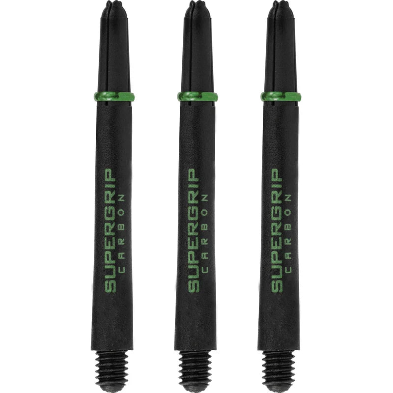 HARROWS SUPERGRIP CARBON DART SHAFTS - BLACK & GREEN