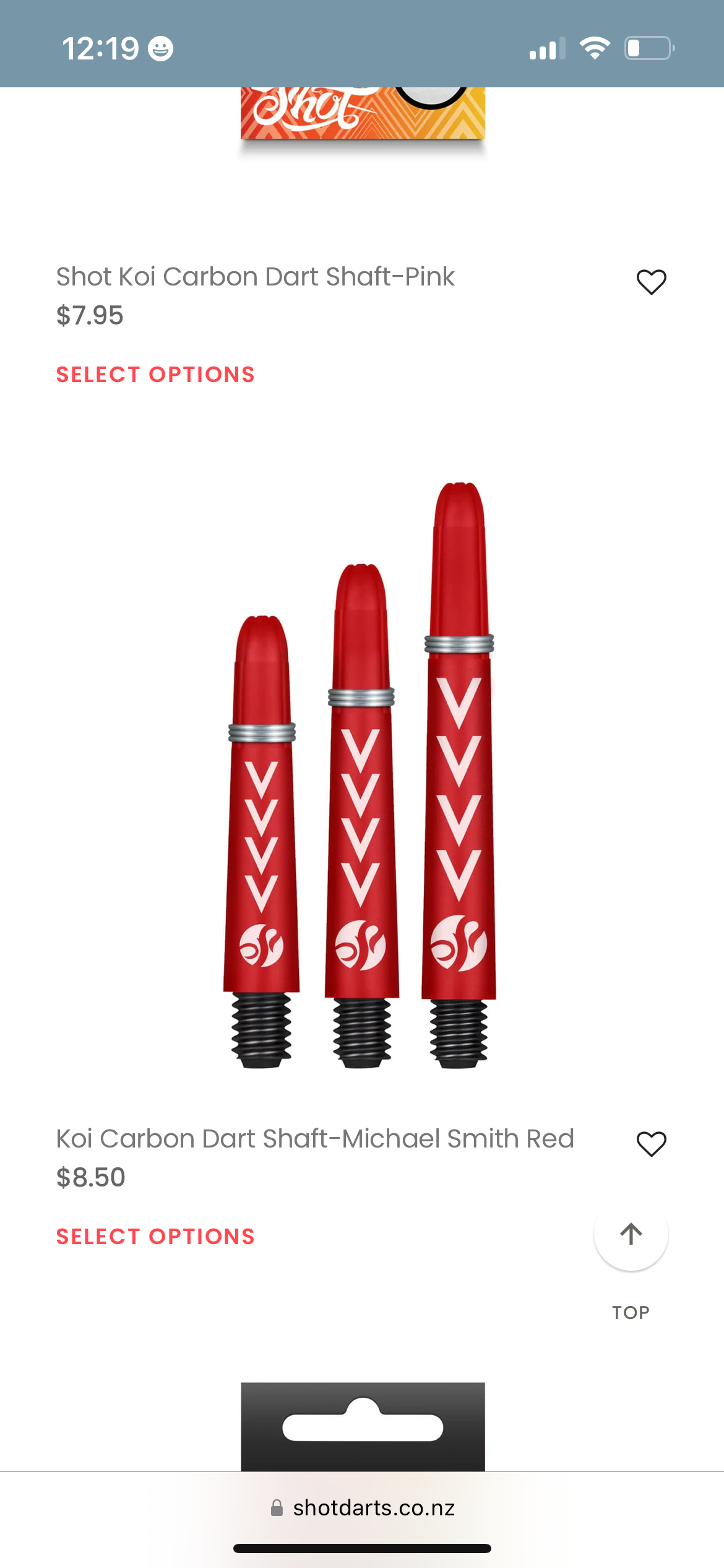Koi Carbon Dart Shaft-Michael Smith Red