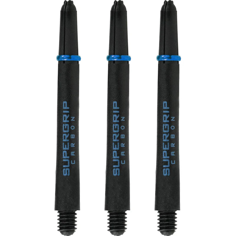 HARROWS SUPERGRIP CARBON DART SHAFTS - BLACK & AQUA