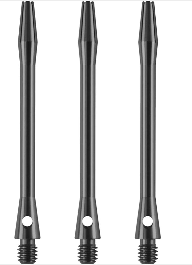 Designs Aluminium Shafts-Metal Dart Stems-Gun Metal