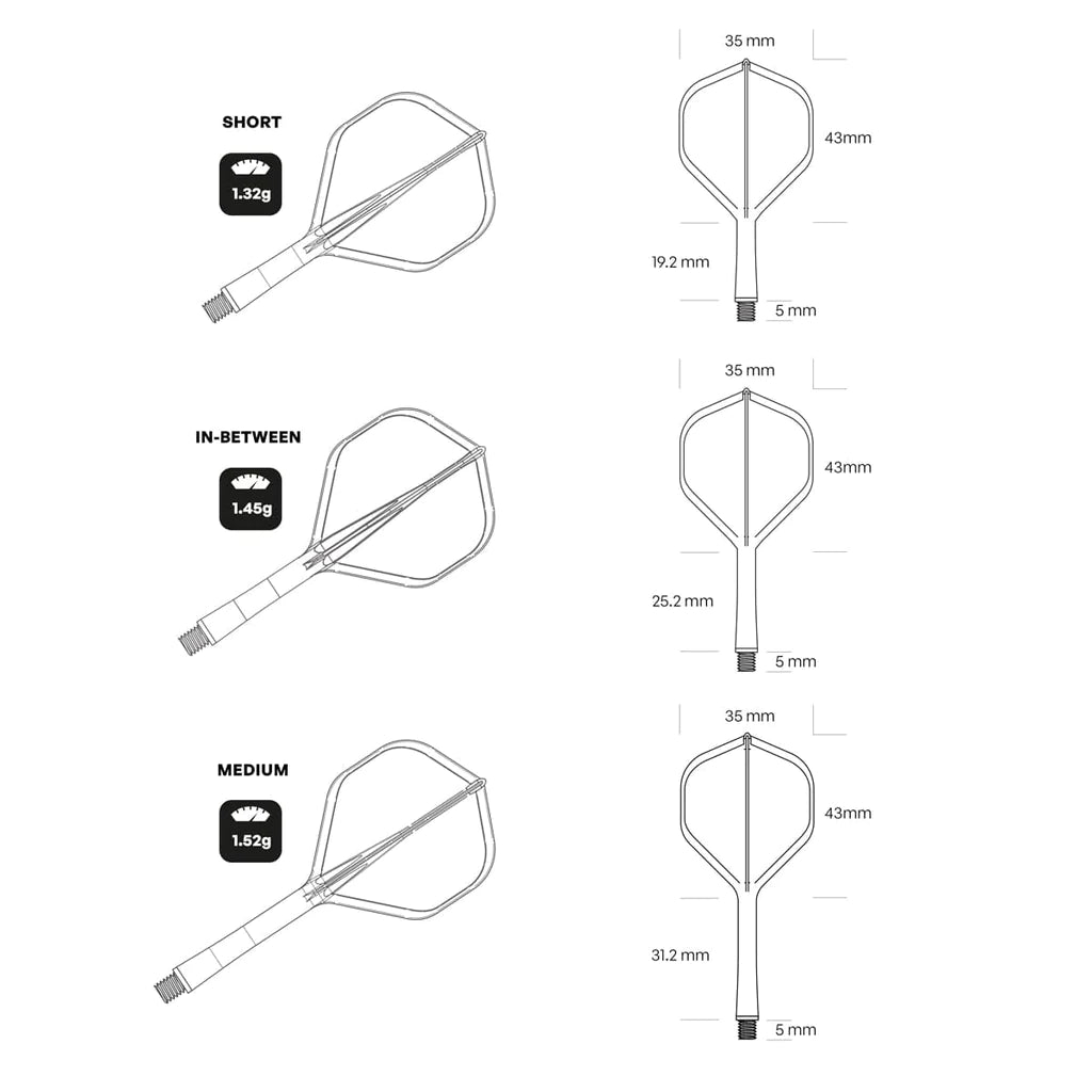 Flight Deck - One Piece Dart Flight and Shaft Sytem - Clear