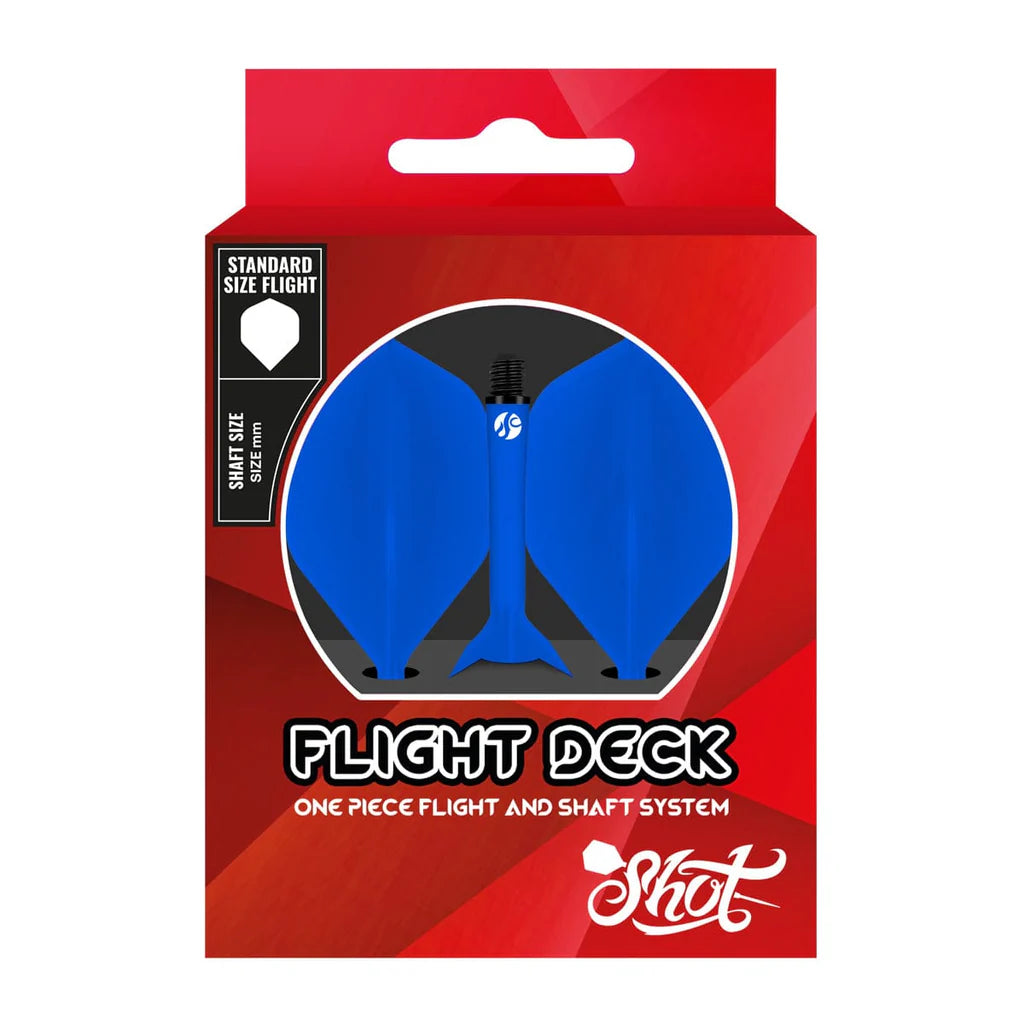 Flight Deck-One Piece Dart Flight and Shaft System-Blue