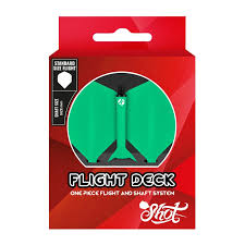 Flight Deck-One Piece Dart Flight and Shaft System-Green