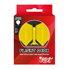 Flight Deck-One Piece Dart Flight and Shaft System-Yellow