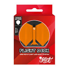 Flight Deck-One Piece Dart Flight and Shaft System-Orange