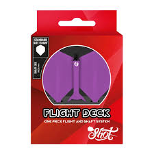 Flight Deck-One Piece Dart Flight and Shaft System-Purple