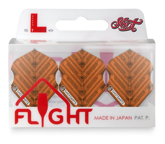 Shot L-Style EZ L1 - Standard Dart Flights - Manu Orange