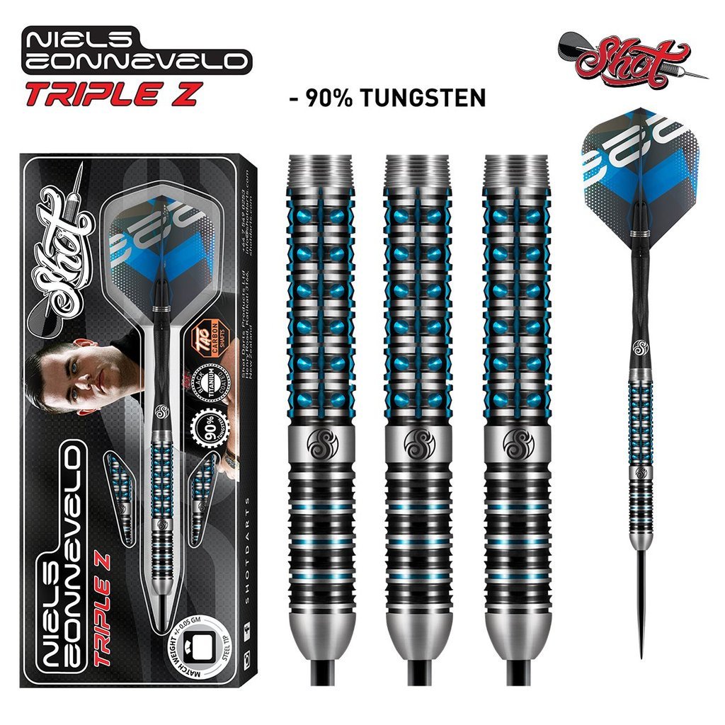 Shot Niels Zonneveld-Steel Tip Dart Set - 90% Tungsten