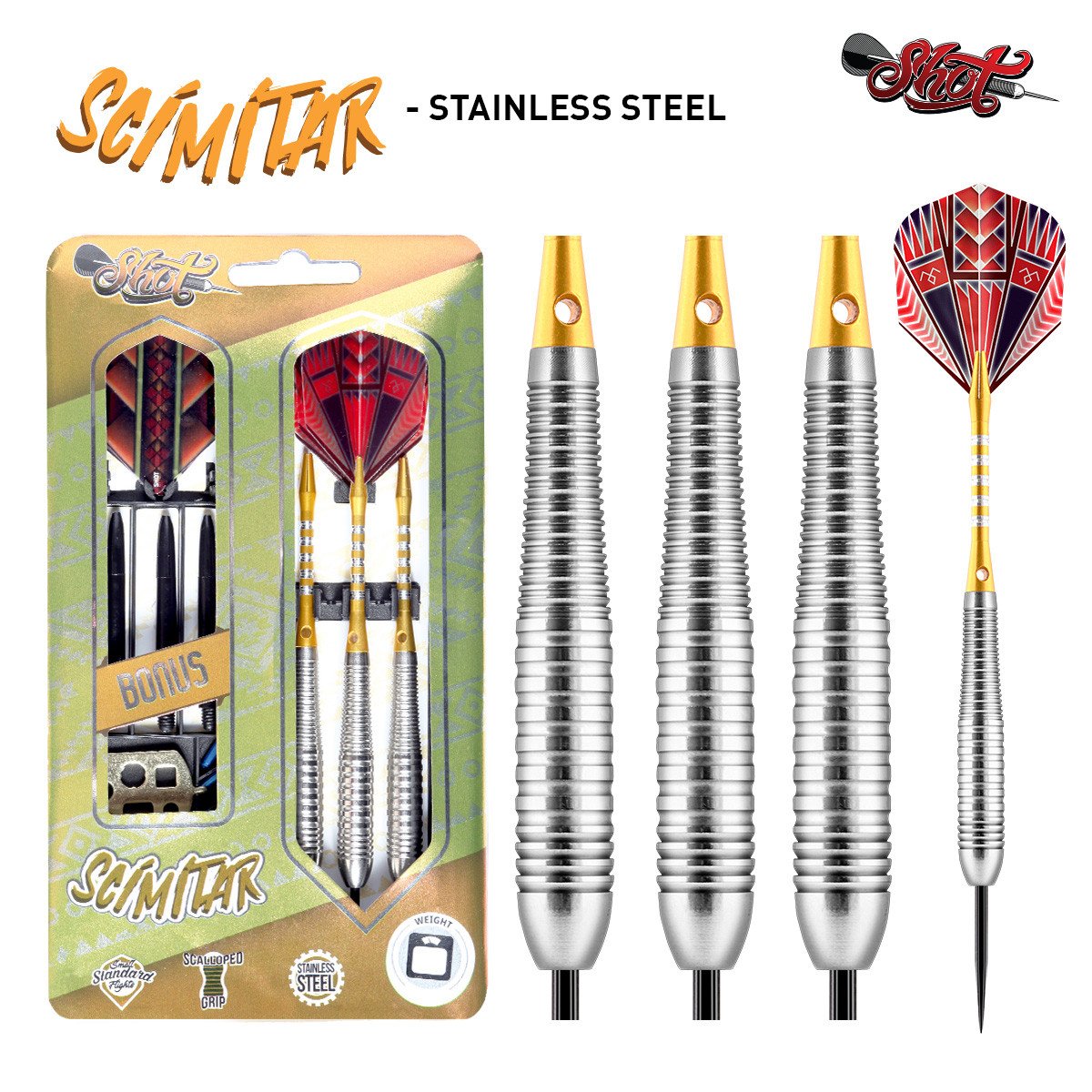 Shot Scimitar Steel-tip Darts