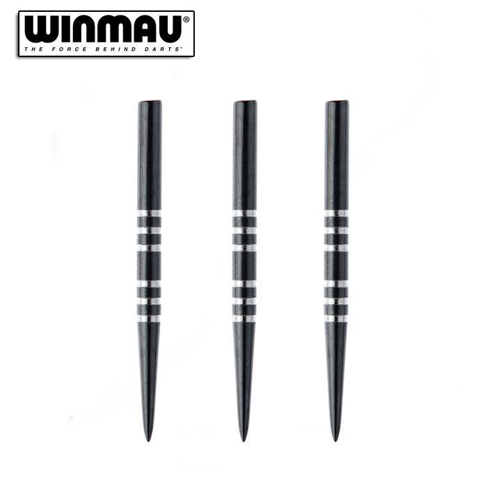 Winmau Black Re-grooved Points - 32mm