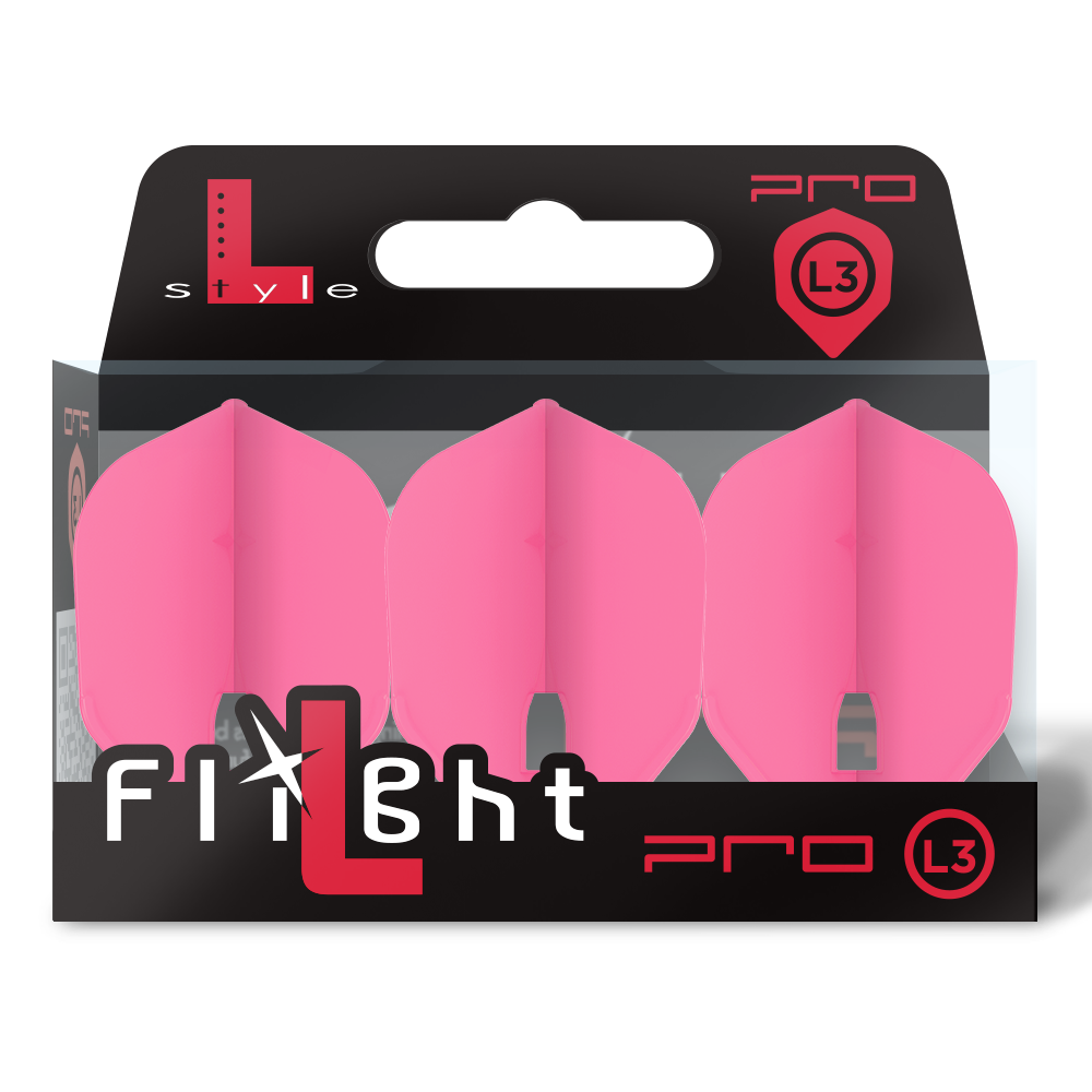 L-STYLE Pro Dart Flights - L3 / Small Standard Hot Pink